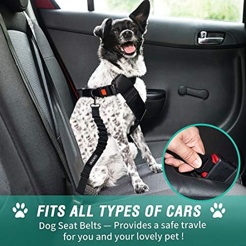COOYOO Dog Seat Belt, 3 Piece Set Retractable Dog Car Harness Adjustable Dog - Image 2