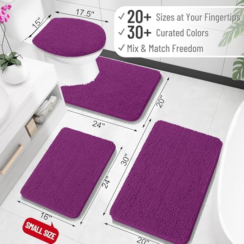 OLANLY Large Bathroom Rugs 47x32, Extra Soft Absorbent Chenille Bath Rugs - Image 2