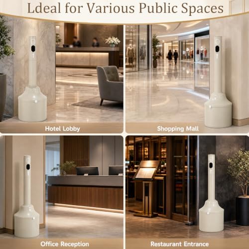 Eboot 40 Inch Standing Trash Receptacle Disposal, 5 Gallon Steel - Image 4