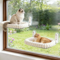 Zoratoo 2PC Cloud-Cuddle Cat Window Perch, Foldable Cat Hammock, M White by Zoratoo