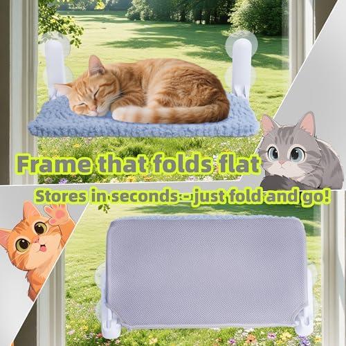 AIWIKIDE Cat Window Perch, Easy Install Bracket, Portable Wall Hammock - Image 7