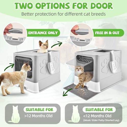 Covered Cat Litter Box, Extra Large Drawer Design - Image 4