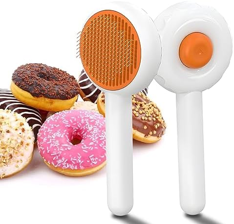 Pet Grooming Brush for Cats and Dogs, Self-Cleaning Sliker Brush for Removes by absob