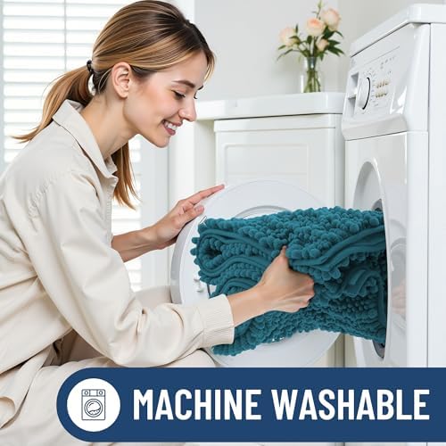 Smiry Bathroom Rugs 59X24, Extra Soft Rubber Backing Chenille Bath Mats - Image 6