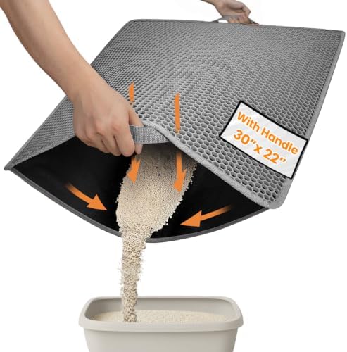 Cat Litter Mat, Upgrade Super Waterproof Back Layer Litter Box Mat, Non Slip by Conlun