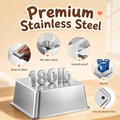 Jotesnew Large Stainless Steel Cat Litter Box - Image 7