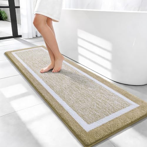 OLANLY Bathroom Runner Rugs 47x17, Long Bath Mats by OLANLY