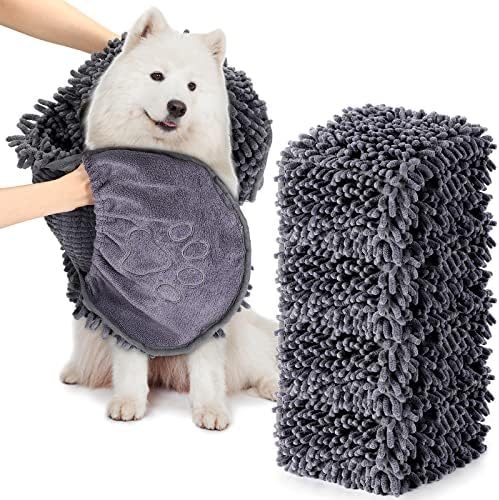 Newwiee 4 Pcs Large Dog Towels for Drying Dogs Microfiber Shammy by Newwiee