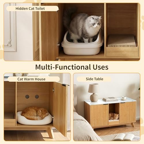 Double Cat Litter Box Enclosure - Image 6