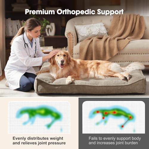 FURTIME XL Orthopedic Dog Bed Large Sized Dog, Extra Washable Dog Couch 42" - Image 6