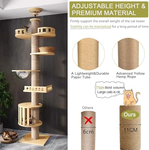 Yinanroa Mekidulu Floor to Ceiling Cat Tree - Image 6