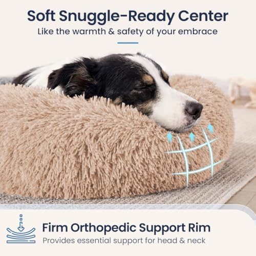 JOLLYVOGUE Calming Washable Dog Beds Large Sized Dog, 36inch Donut Large Dog Bed - Image 4