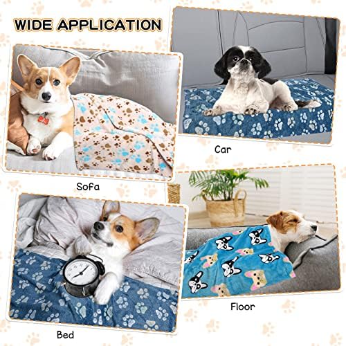 Rezutan Blanket for Large Dogs & Cats Soft Reversible Cute Paw 40"x31" - Image 3