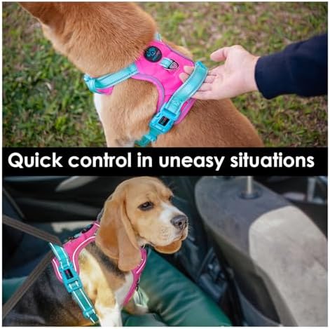 PHOEPET No Pull Dog Harness, Unique Colors Reflective Adjustable Dog Vest - Image 4