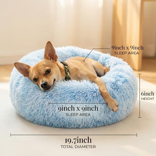 nononfish Soft Plush Dog Bed for Small Dogs, Cozy Calming Pet Bed - Image 3