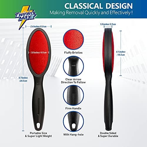 Twinko Max Lint Brush for Pet Hair, Reusable Lint Remover for Clothes - Image 2