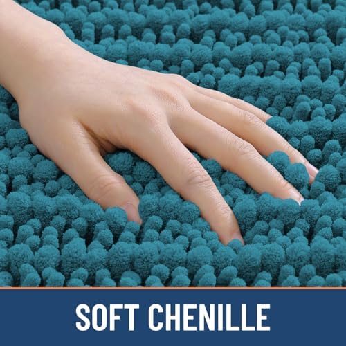 Smiry Bathroom Rugs 44X24, Extra Soft Rubber Backing Chenille Bath Mats - Image 4