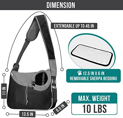 PetAmi Dog Sling Carrier for Small Dog, Hands Free Crossbody Carrier - Image 2