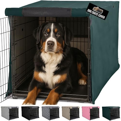 GORILLA GRIP Dog Crate Covers, Wire Kennel Topper, 48 in, Hunter Green by GorillaGrip