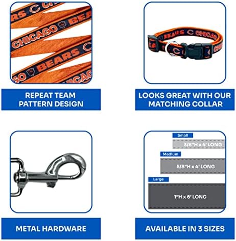 NFL PET Leash Chicago Bears Dog Leash, Large Football Team Leash - Image 4