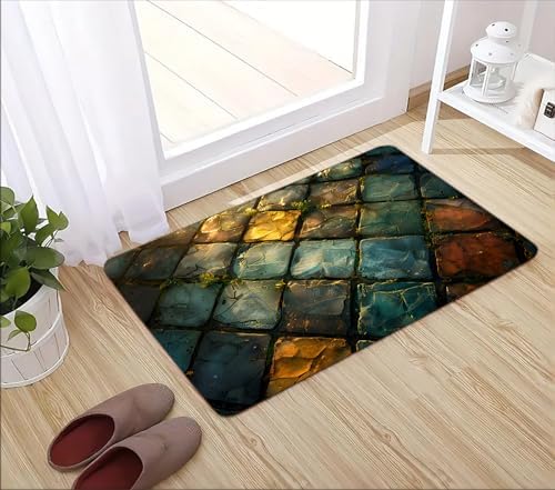 Memory Foam Bath Mat Flannel Absorbing Water Floor Rug 29x17in by WODEJIA