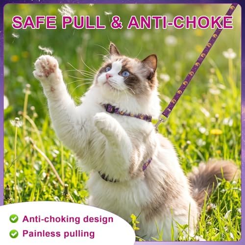 2 Pack Cat Harness and Leash, Escape Proof Adjustable Kitten Harness Multi - Image 5