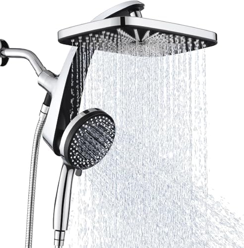 Rain Shower Head with Handheld Showerhead, Chrome 1.75GPM 460311 by BOZYBO-BornforQualityLife