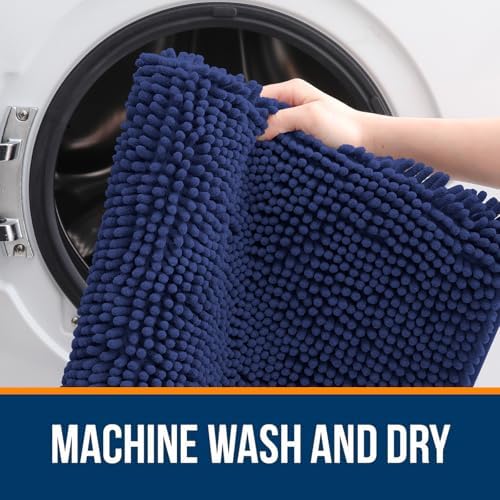 OLANLY Bathroom Runner Rugs 40x24, Extra Soft Absorbent Chenille Bath Rugs - Image 5