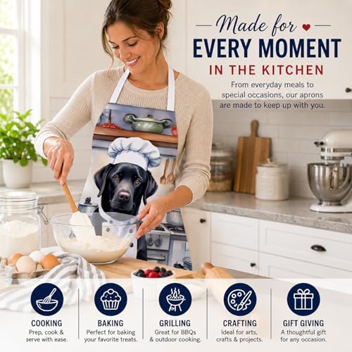 Caroline's Treasures Black Labrador Retriever The Chef Apron Cooking Kitchen - Image 6