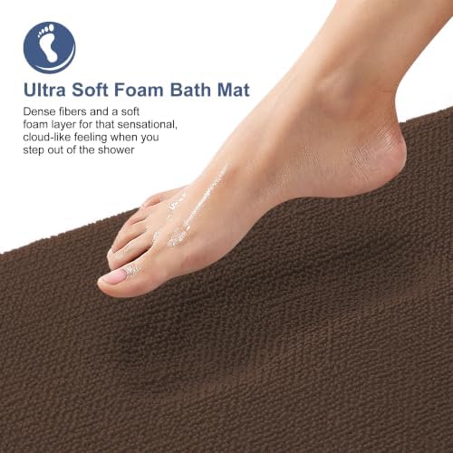 OLANLY Memory Foam Bathroom Runner Rugs 47x20, Absorbent Long Mat - Image 2