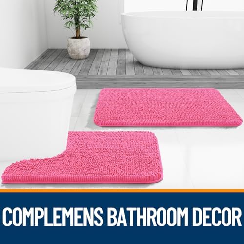 OLANLY Bathroom Runner Rugs 59x24, Extra Soft Absorbent Chenille Bath Rugs - Image 7