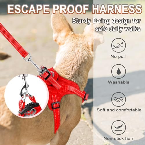 Dog Harness Step in Dog Vest Harness, Reflective Adjustable Puppy No Pull - Image 4