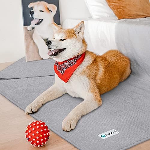 PetAmi Waterproof Dog Blanket, Leakproof Puppy Blanket, 24x32 Light Gray - Image 5