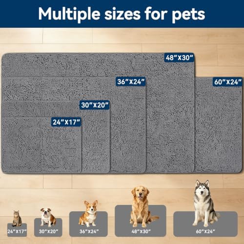 Bcoimo Chenille Doormats Absorb Moisture and Dirt 30*20, Muddy Mats - Image 6