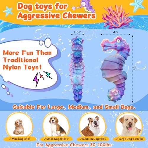 Jeefome Squeaky Dog Chew Toys for Aggressive Chewers - Image 4