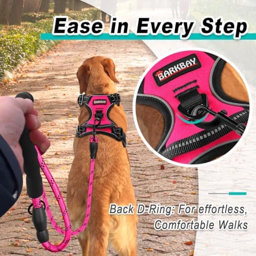 BARKBAY Dog Harness for Small Sized Dog No Pull 2 Clips 3 Buckles Dog Vest - Image 4