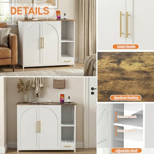 Hidden Cat Litter Box Enclosure Furniture – Large Dog-Proof Litter Box Cabinet - Image 6