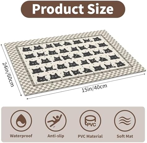 Cat Litter Mat 24"x15" for Litter Box, Non-Slip Washable Floor Mat - Image 2