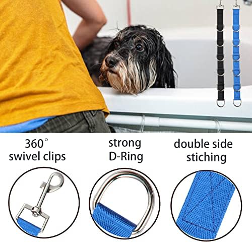 Dog Grooming Loops Pet Groom Extension Strap 2 PCS 6 D-Ring Dogs Grooming Table - Image 3