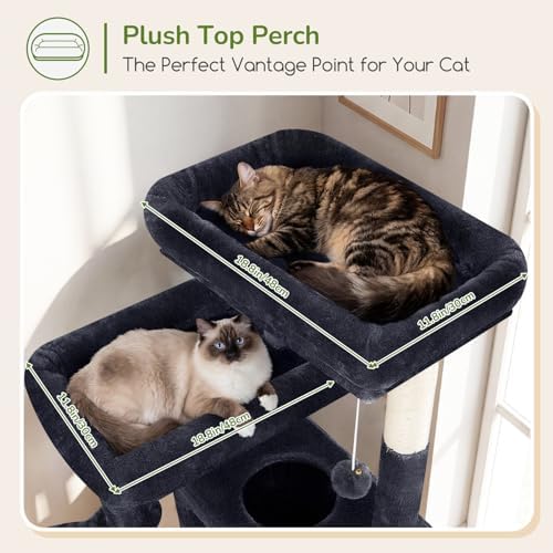 Globlazer Tall Cat Tower Extra Large Cat Tree House, Dark Grey - Image 2