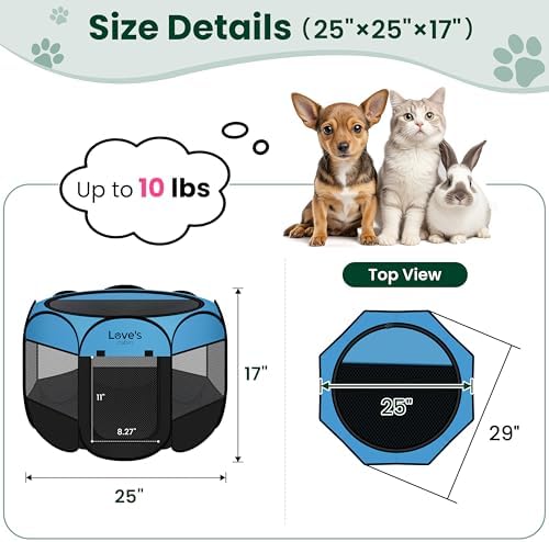 Love's cabin Pet Puppy Dog Playpen, Small Dog Tent Crates Cage Indoor/Outdoor - Image 3