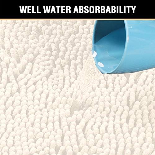 H.VERSAILTEX Microfiber Bath Rugs Chenille Floor Mat Ultra Soft Washable - Image 5