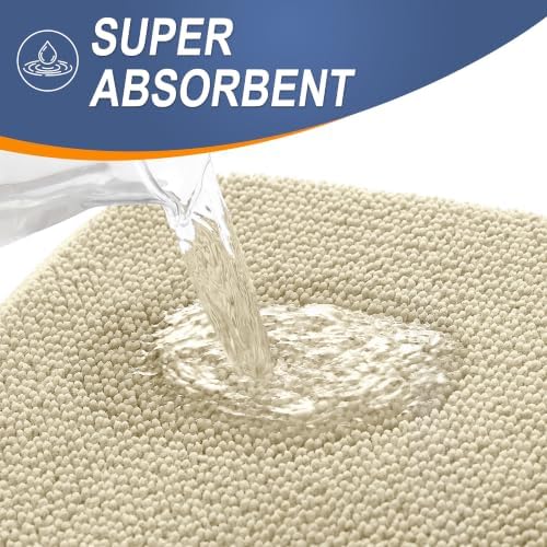 OLANLY Memory Foam Bathroom Runner Rug 40x24, Absorbent Long Bath Mat - Image 3