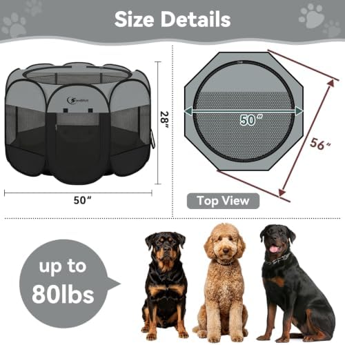 Siedihit Playpen for Extra Large Dog Cat, Dogs Tent Crate Cage - Image 3