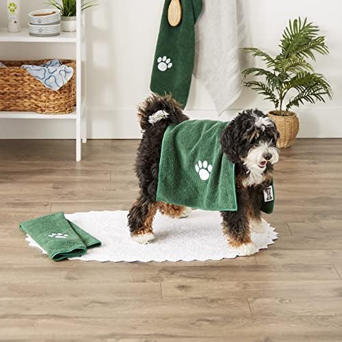 Bone Dry Pet Grooming, Embroidered Microfiber Towel Drying Collection, Hunter - Image 5