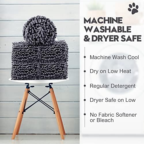 Newwiee 4 Pcs Large Dog Towels for Drying Dogs Microfiber Shammy - Image 5