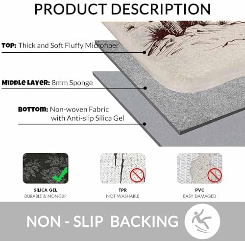 Cowboys Bath Rugs Wild West Desert Lanscape Silhouette Bathroom Mat Soft Plush - Image 6