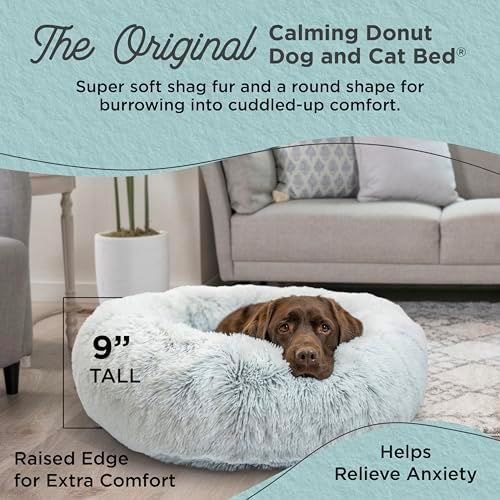 Best Friends by Sheri Original Calming Donut Dog Bed, Frost Gray, Large 36" - Image 2