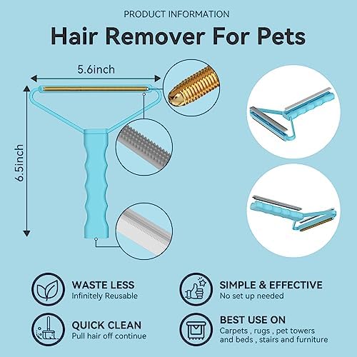 Pet Hair Remover, Dog Cat Carpet Rake, Lint Remover Shaver - Image 4