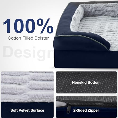 FURTIME Orthopedic Medium Dog Bed, Supportive Waterproof Pet Bed - Image 4